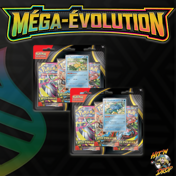 ME01-TRIPACK-POKEMON-MEGA-EVOLUTIONS-TCG-CARTES-PSYKOKWAK-AKWAKWAK