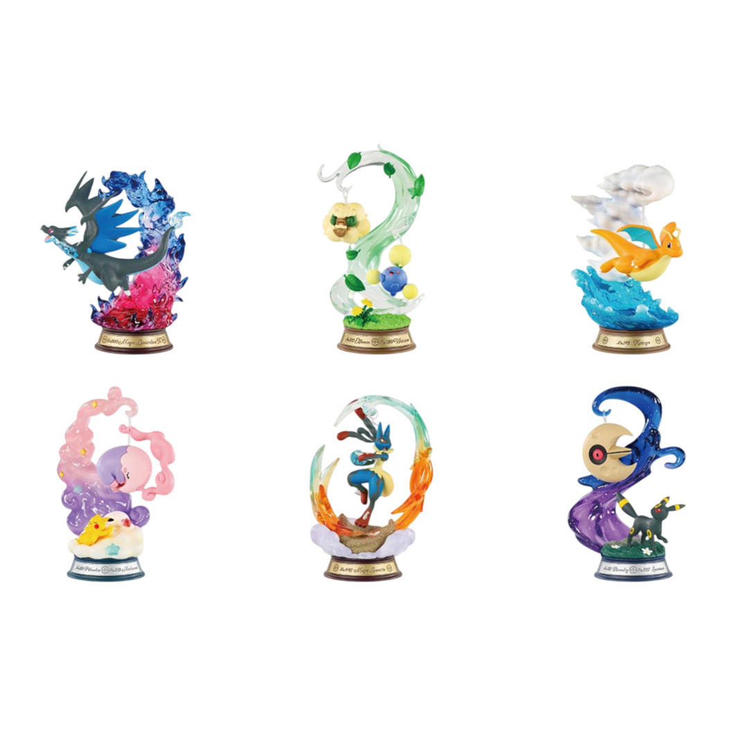 figurine-re-ment-pokemon-SWING-VIGNETTE-COLLECTION4-dracolosse-lucario-pikachu-dracaufeu-farfaduvet-modeles
